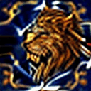 AI generated: beautiful full body portrait of a strong male anthropomorphic lion fursona wearing fantasy ornate li...
