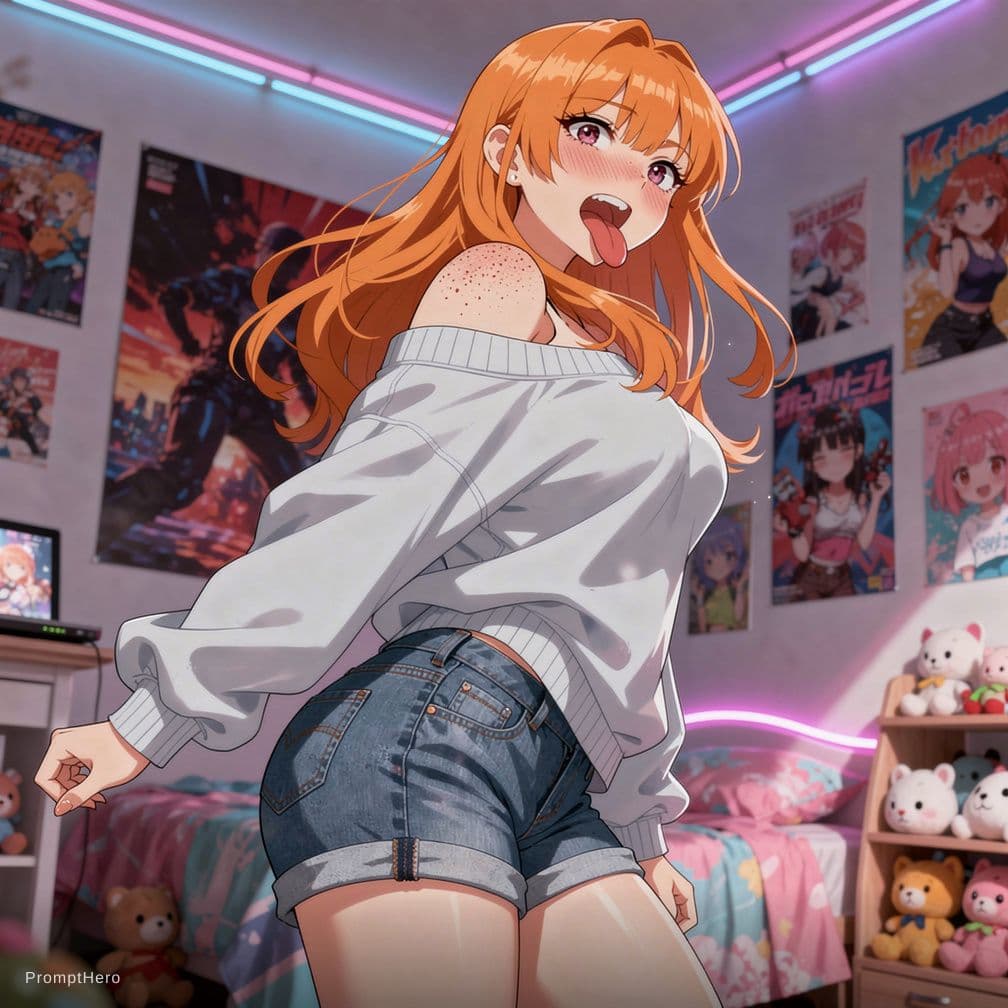 AI generated: girl dripping from ass aheago shitting busty ginger
