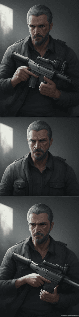 AI generated: A man who kills people and steals . hyper realism, high detail,  8k