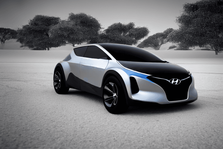 AI generated: Hyundai angular concept car, 3d render, unreal engine 5, octane render, 4k, low contrast, ray tracin...