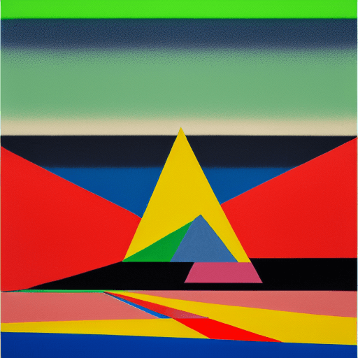 AI generated: Sophisticated, life and vivid Abstract landscape in a style of supremacism, Malevich, waving and mov...