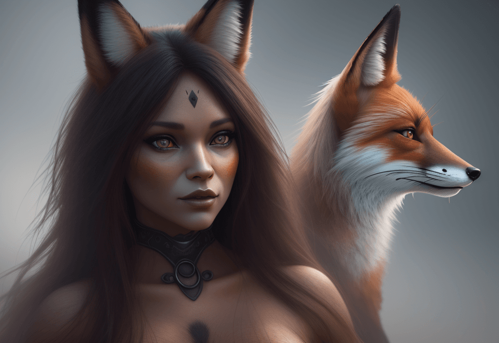 AI generated: fox woman, ultra realistic, high quality, 8k