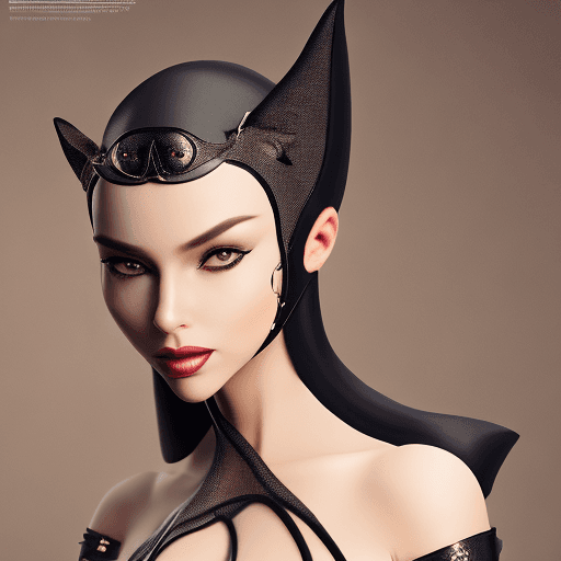 AI generated: female dressed as catwoman, lingerie, cat tail, (((full body visible))), looking at viewer, portrait...