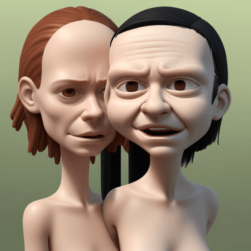 AI generated: uncropped head, cropped. 3d, cartoon, text, low quality, nude, erotic, long neck, plastic, 2 heads, ...