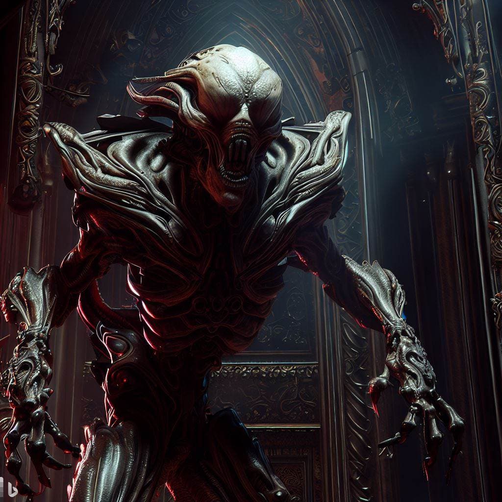 AI generated: Gothic Alien of giger, Giger, light, stunning, hypermaximalist, elegant, ornate, luxury, elite, omin...