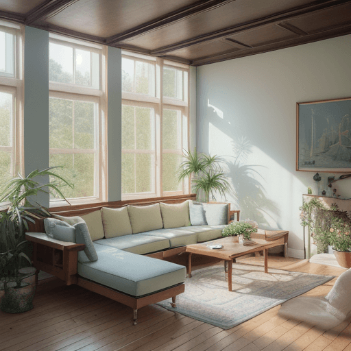 AI generated: cannabis bud chibby mascot High resolution photography interior design, dreamy sunken living room co...