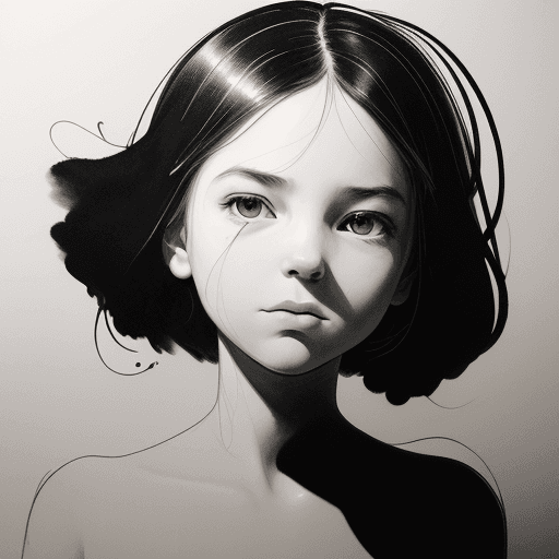 AI generated: (the best quality, high resolution, masterpiece:1.2), Super detailed, actual:1.37, black ink sketch,...