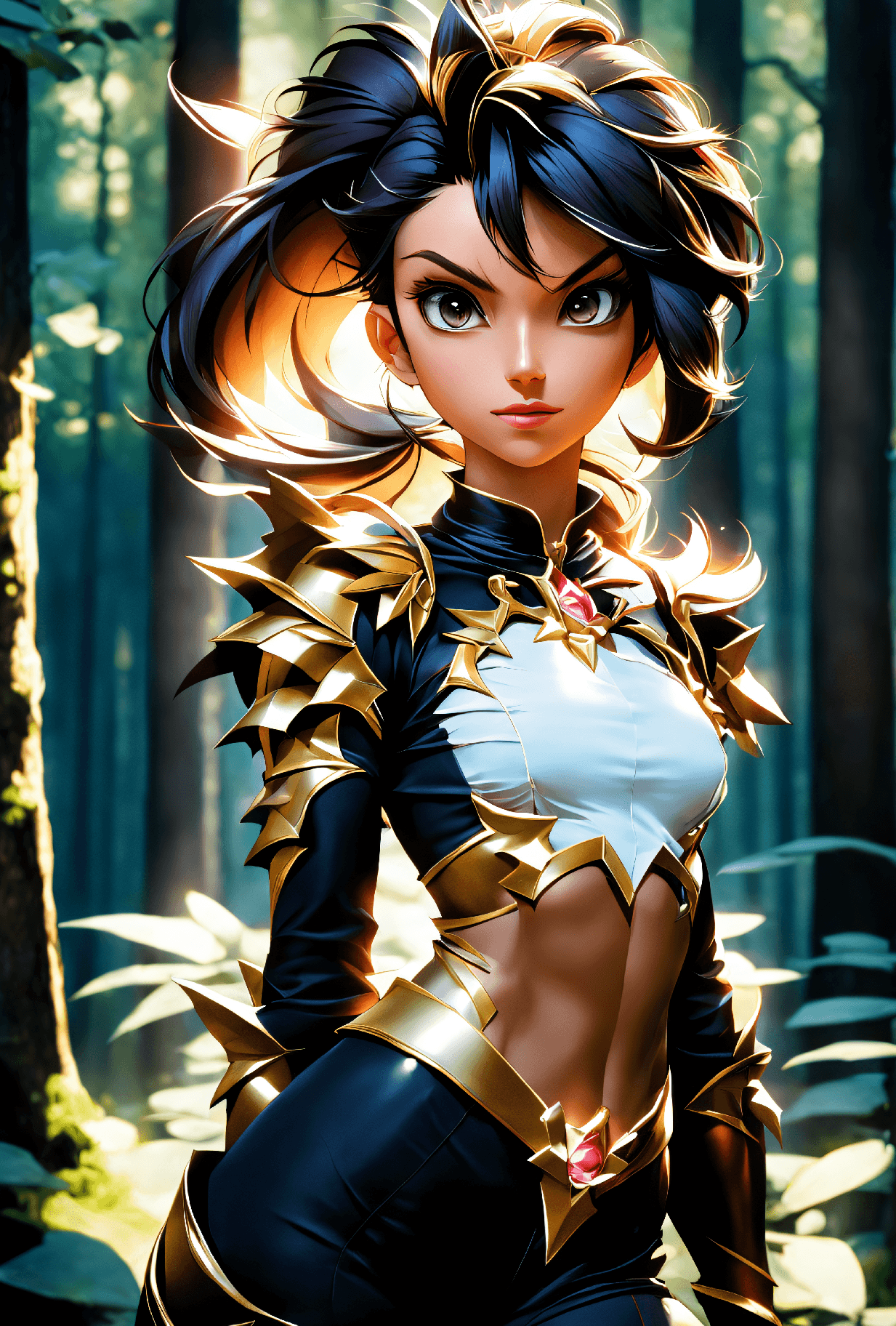 AI generated: anime artwork, head shot, masterpiece picture of a young woman, Skinny, abs, body, Delicate Curves b...