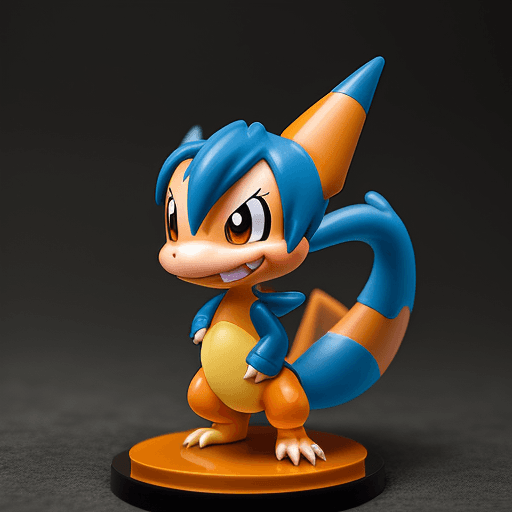 AI generated: Chibi Charizard figurine, modern Disney style. 