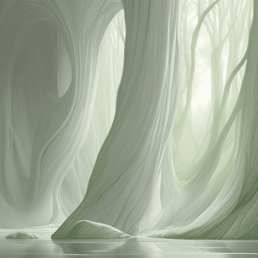 AI generated: in the style of naturalistic rendering , organic flowing forms , lightwhite and light emerald , casp...