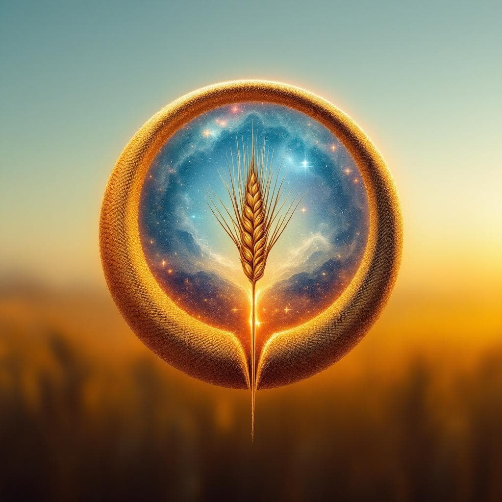 AI generated: Create an image of 

Industry Sigil: The Spiral Grain

A single spiraling line forming a seed at...