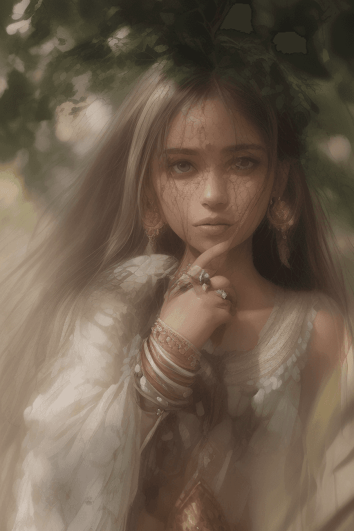 AI generated: 1 indian girl,(sharp focus), blurry background, depth of field, earrings, hair over one eye, lips, l...
