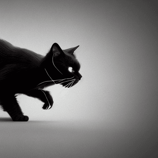 AI generated: "complex 3d render ultra detailed of a black cat, 150 mm, beautiful studio soft light, rim light, vi...