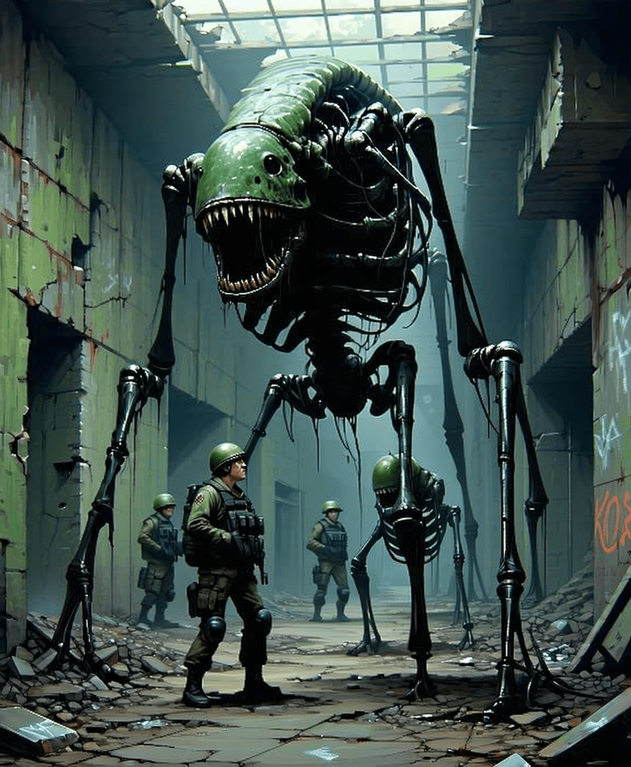 AI generated: Amid the chaos in the ruined Chernobyl Nuclear Station, Hours after a mysterious second explosion in...