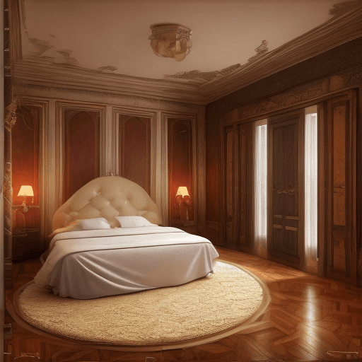 AI generated: mdjrnw-v4 style Photo of a ultra realistic room with dim lighting, door ajar from which light comes....