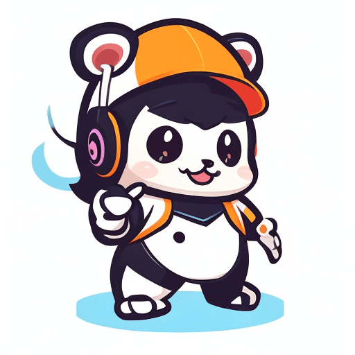 AI generated: Imagine, A cute mascot for a gaming company, simple, vector, flat design,white background 