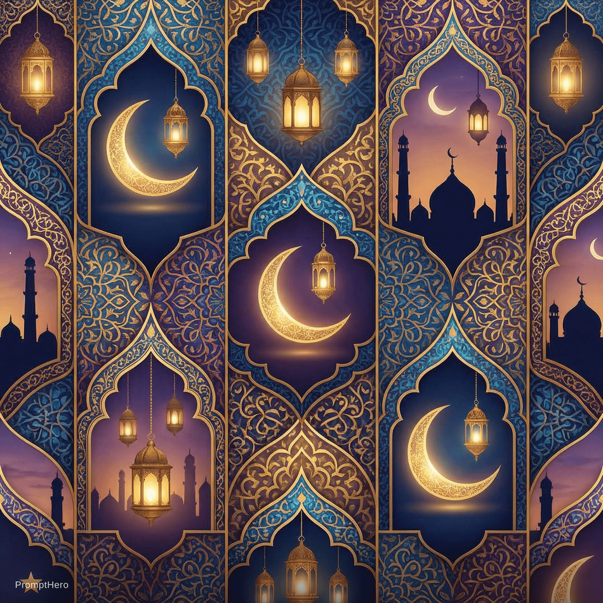 AI generated: اجواء رمضانيه والاحتفال بها