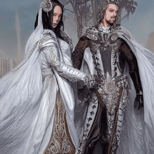 AI generated: (rogue thief:1. 2) a man and a woman wearing full body multiple stitched layer (glossy leather armor...