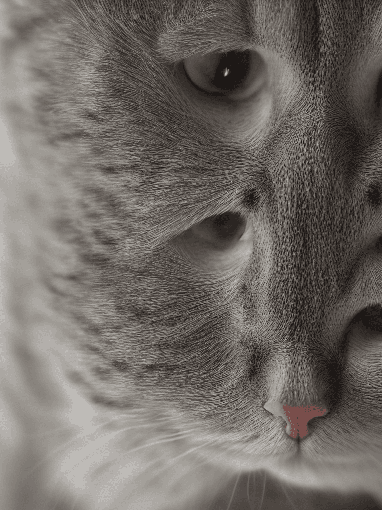 AI generated: A 35mm photography of a highly detailed cat, full size, day time, macro, focus, photorealistic, cine...