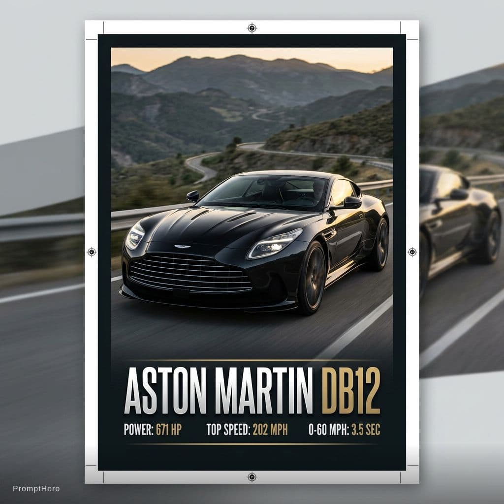 AI generated: Car poster printable a4 sheet version 
