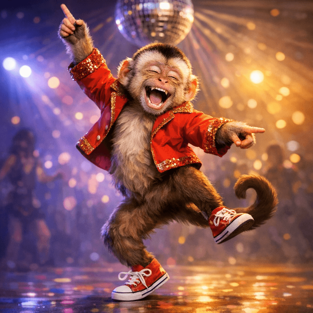 AI generated: make a dancing monkey