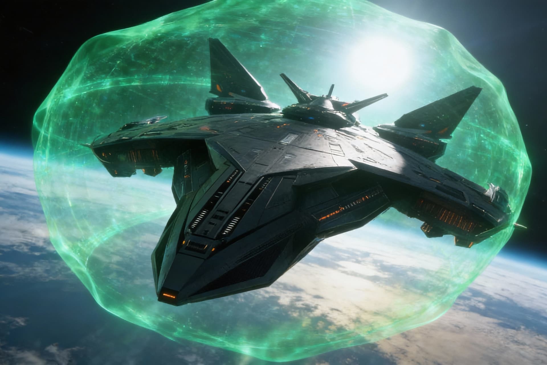 AI generated: There is no reference. Create a Sci-Fi Starship component and chamber that best describes the... 

S...