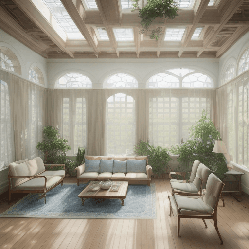 AI generated: High resolution photography interior design, dreamy sunken living room conversation pit, wooden floo...