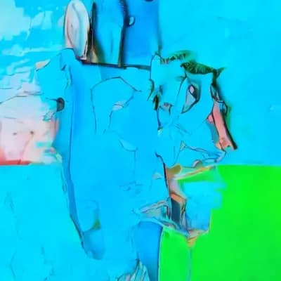 AI generated video:  imagen cubista  se va transformando en otra imagen cubista 
