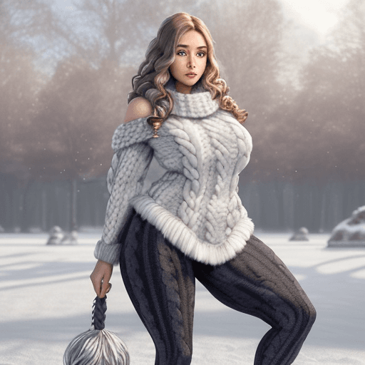 AI generated: photorealistic,total shoot ,full body of beautiful caucasian woman wearing combination of clothing:(...