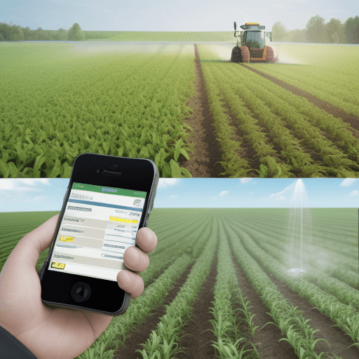 AI generated: A realistic image of a mobile phone application about schedules for watering and fertilizing farmlan...