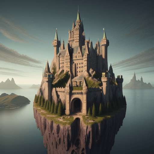 AI generated: utopia, stunning, landscape, human colony, castles in the air, peter cook, port, epic realism, super...