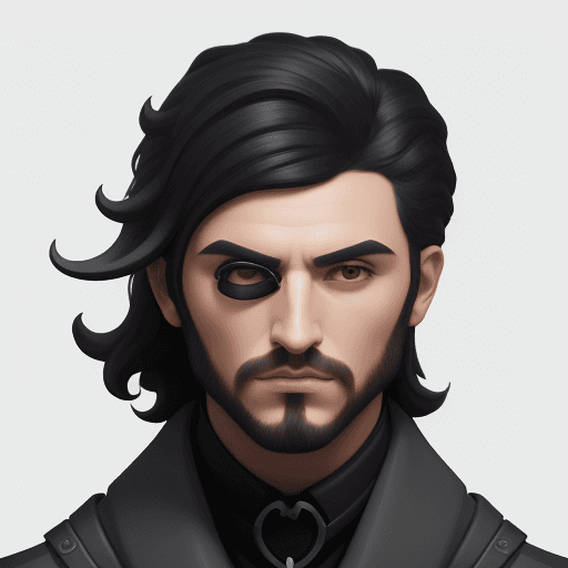 AI generated: create a modern art icon man with name "neveren",full hd icon.4k avatar,high resolution icon