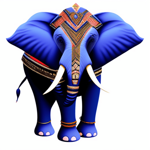 AI generated: png photo elephant cartoon without elements