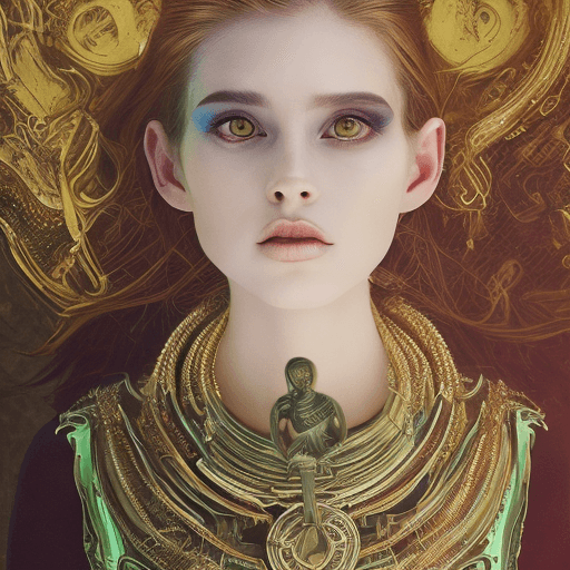 AI generated: a vibrant professional studio portrait photography of a young, nude, pale, goth, attractive, friendl...