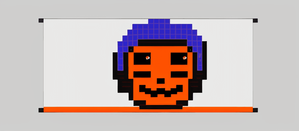 AI generated: Halloween + pixel art banner + pixel art style + cover art style + illustration