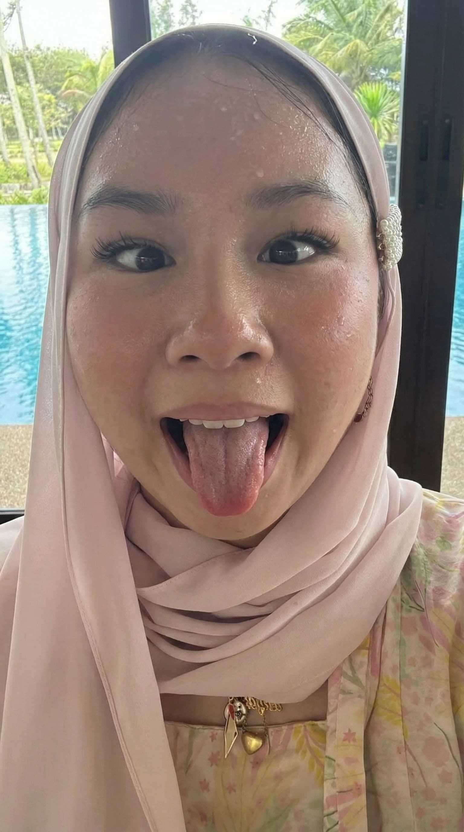 AI generated: Stick my tongue out with my mouth wide open so I’m making the ahegao face with my eyes crossed looki...