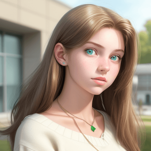 AI generated: 
"Produce a hyper-realistic portrait of a female high school student set in the year 2000. She has s...