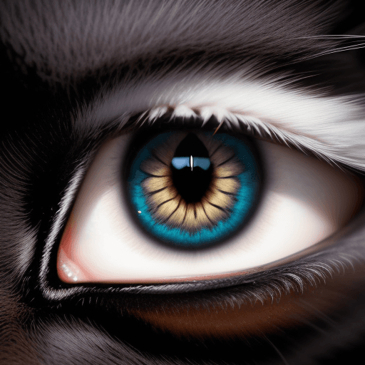 AI generated: High resolution photography of a cat eye iris