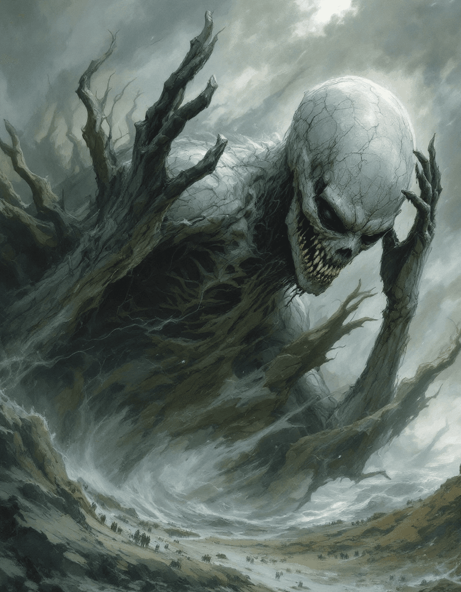 AI generated: There was a famine so great, the sun turned away. (Rivers stagnated:1.7). The wind carried the cries...