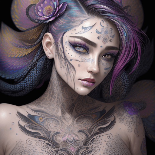 AI generated:   14k  masterpiece, liquid ink unfreezing into a whirlwind merging with a gorgeous woman, random col...
