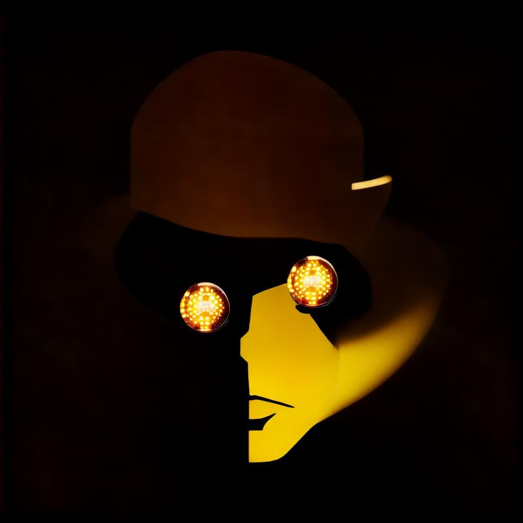 AI generated: Portrait of the Starman burning up his fuse on the Yellow Brick Road with Elton John. Neo surrealism...