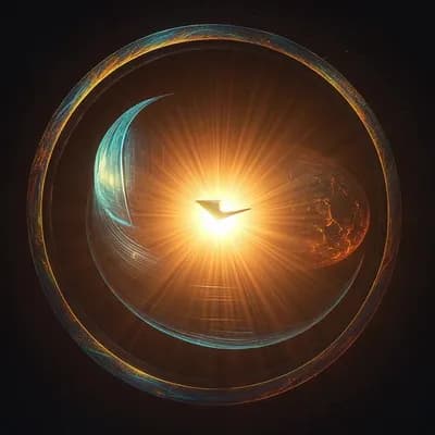 AI generated video: Begin in absolute darkness—silent, infinite black space.

A faint distant star appears at center scr...