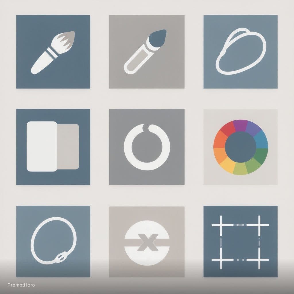 AI generated: Minimalist cover image for a photo editing service. Light neutral background, white or very pale gra...