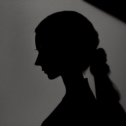 AI generated: This is the shadow of a woman, a silhouette