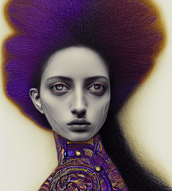 AI generated: coloured pencil drawing, high resolution 8k, Rothko 
 master painter, Byzantine artwork, 
young lady...