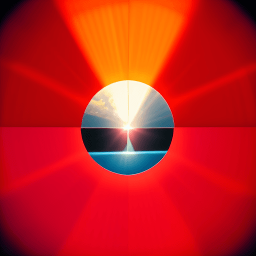 AI generated: cartoon::5 sunlight::1 panorama::2.1 neon red color::1 aluminum::1 defocus::-0.5 --ar 2:1 --v 4 --qu...
