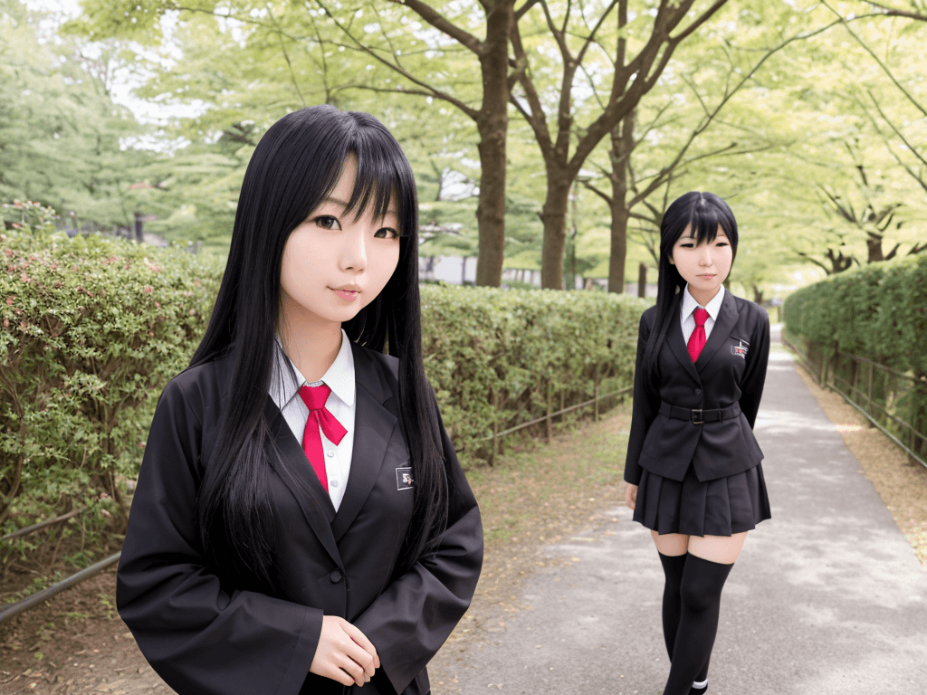 AI generated: [lifestyle photoraphy] photo (beauty) of a japanese woman, age 21, with medium black straight hair ,...
