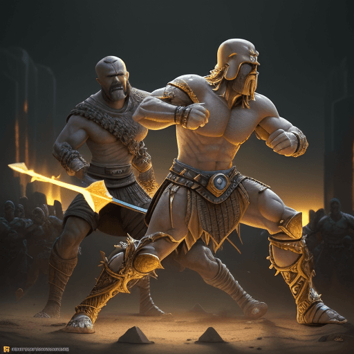 AI generated: clash of clans, acid lighting, hyperdetailed, hyper realistic, epic action full body Incredible clas...