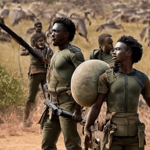 AI generated: QUERO QUE ME FAÇA AGORA UM GUERREIRO africano IMAGEM EM ALTA DEFINIÇÃO 4K
