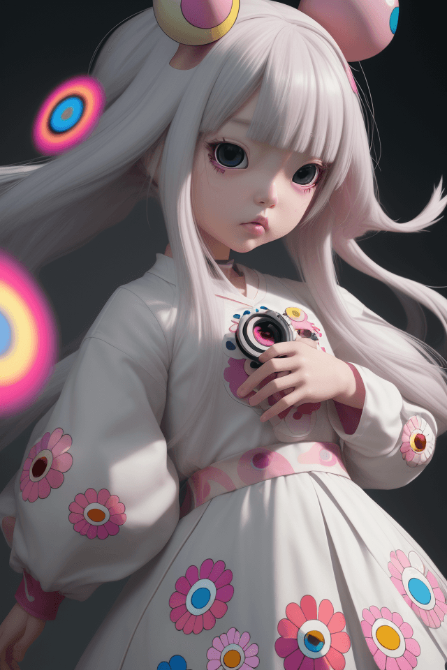 AI generated: create a toy girl, in the style of Takashi Murakami, cinematic lighting, sharp focus, --ar 71:118 --...